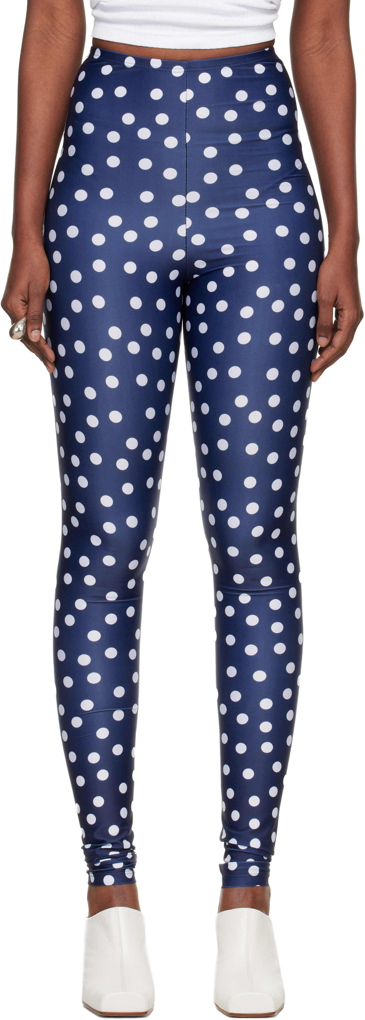 Navy 'The Polka-Dot' Leggings
