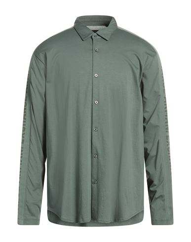 Man Shirt Military green Size L Cotton