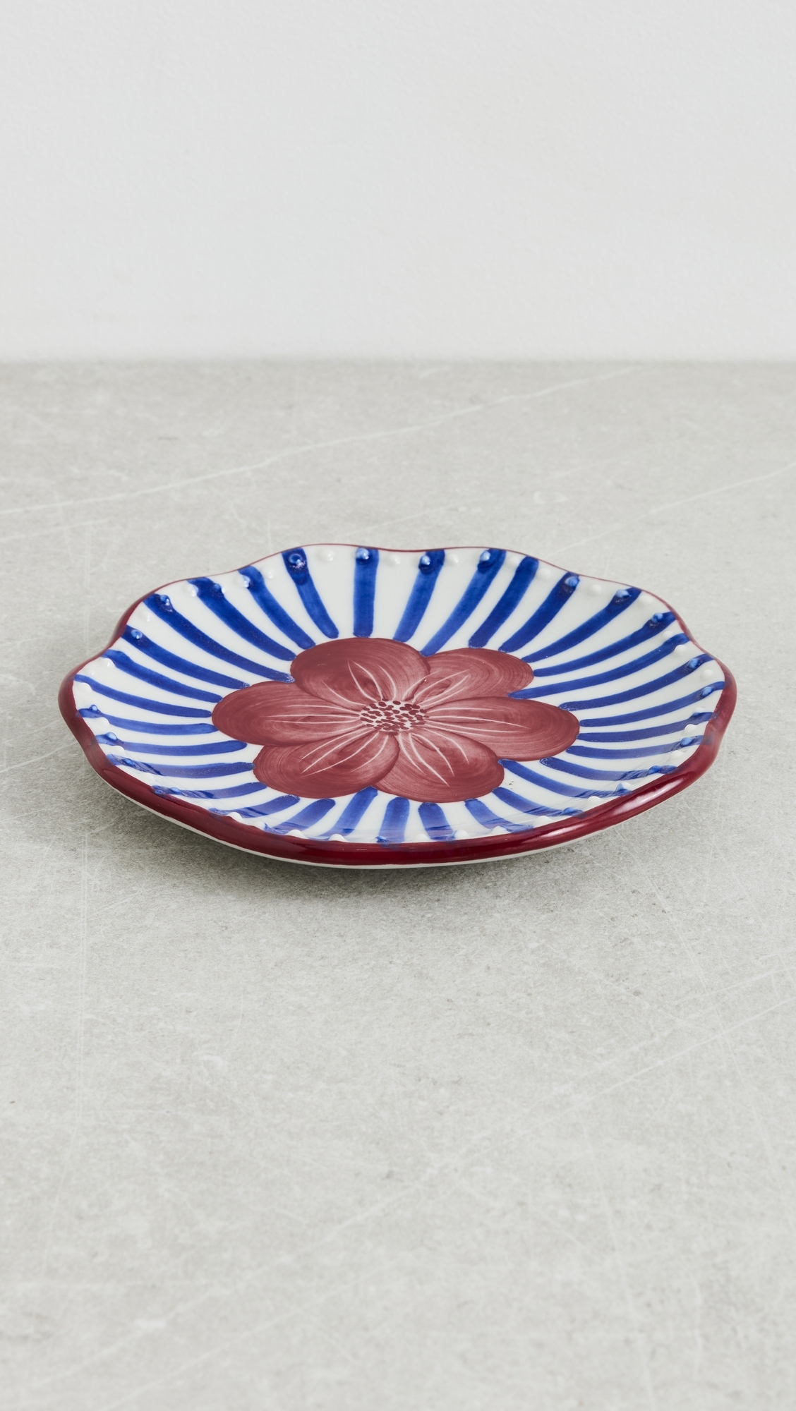 Etched Flower Dessert Plate Etched Flower Multi One Size