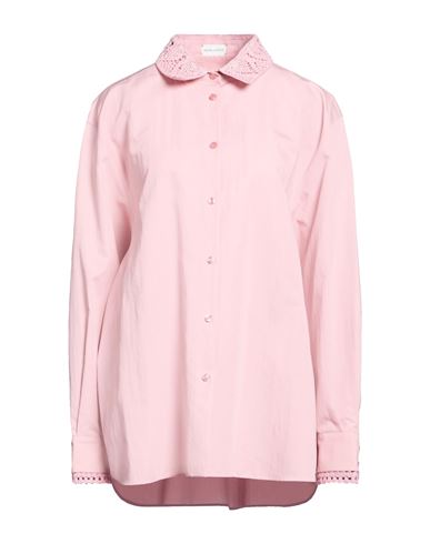 Woman Shirt Pink Size 2 Cotton, Silk