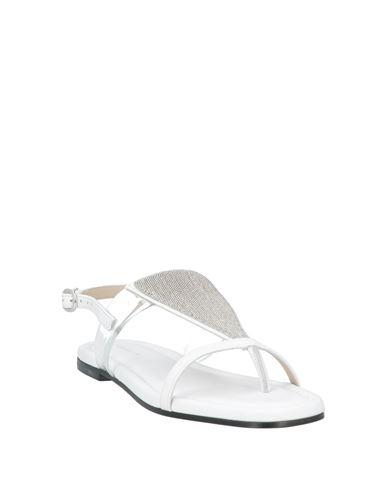 Fabiana Filippi Woman Thong sandal White Size 5.5 Leather