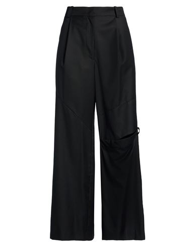 Woman Pants Black Size M Polyester, Polyurethane