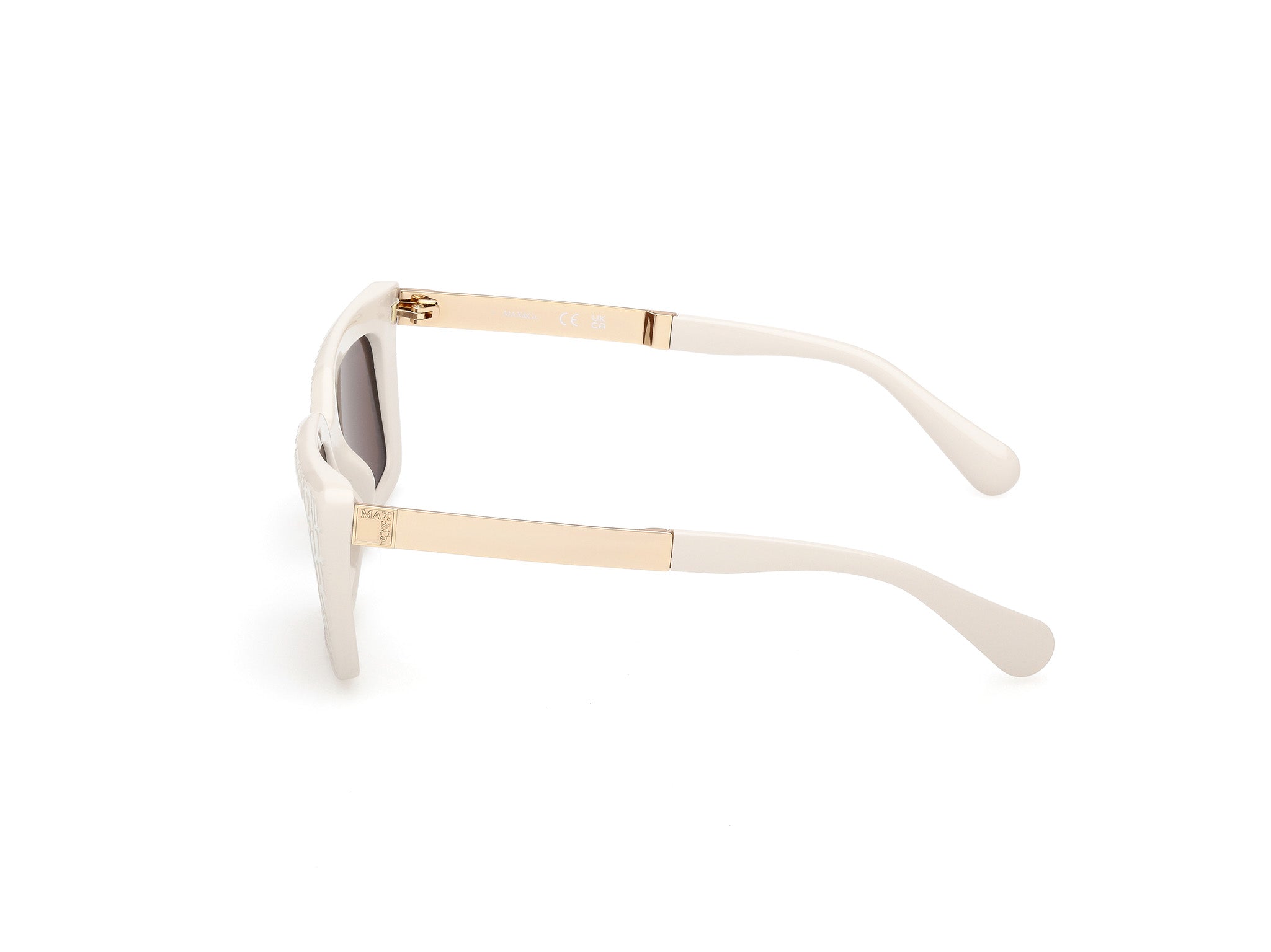 MAX&Co Mujer MAX&Co MO0143 25E Gafas de sol Inyectado Marfil Marrón Cuadrada Norma