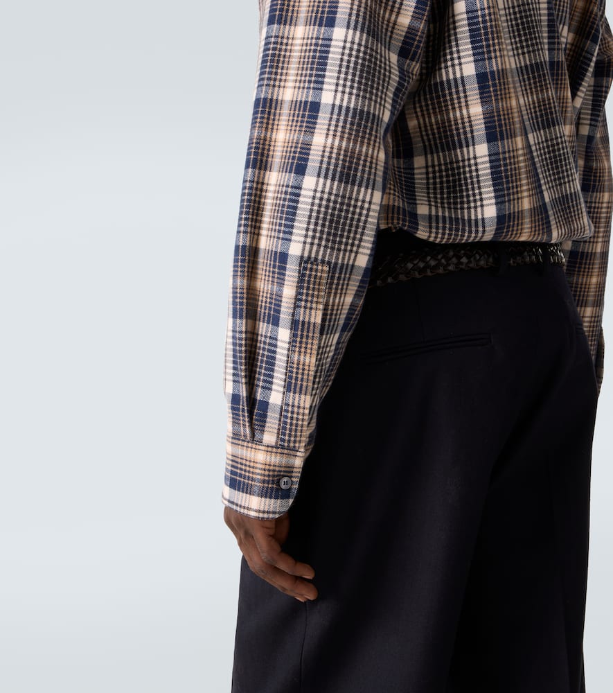 X Aaron Levine View checked cotton shirt