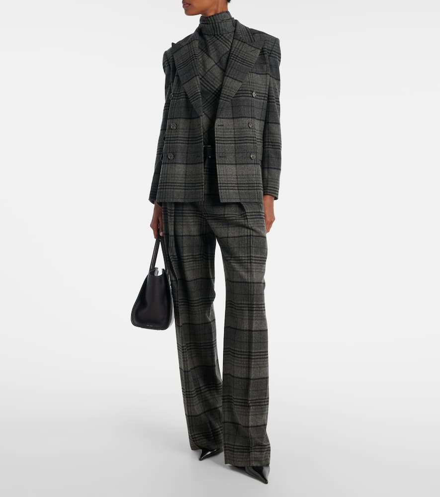 Kent checked double-breasted wool jacket