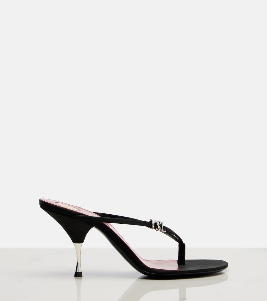 Jerry crêpe satin thong sandals