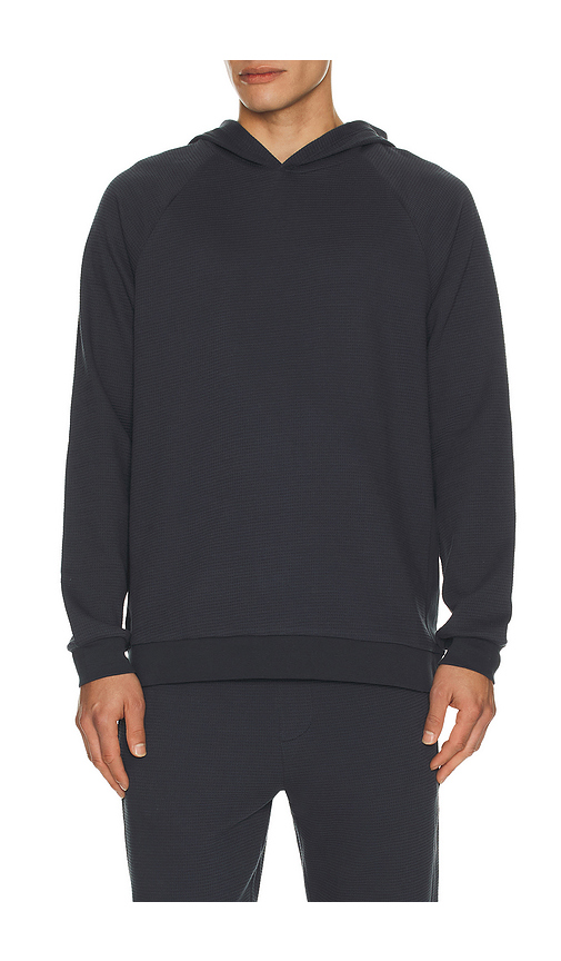 Barefoot Dreams Waffle Thermal Hoodie in Cream. - S also in M, L, XL/1X