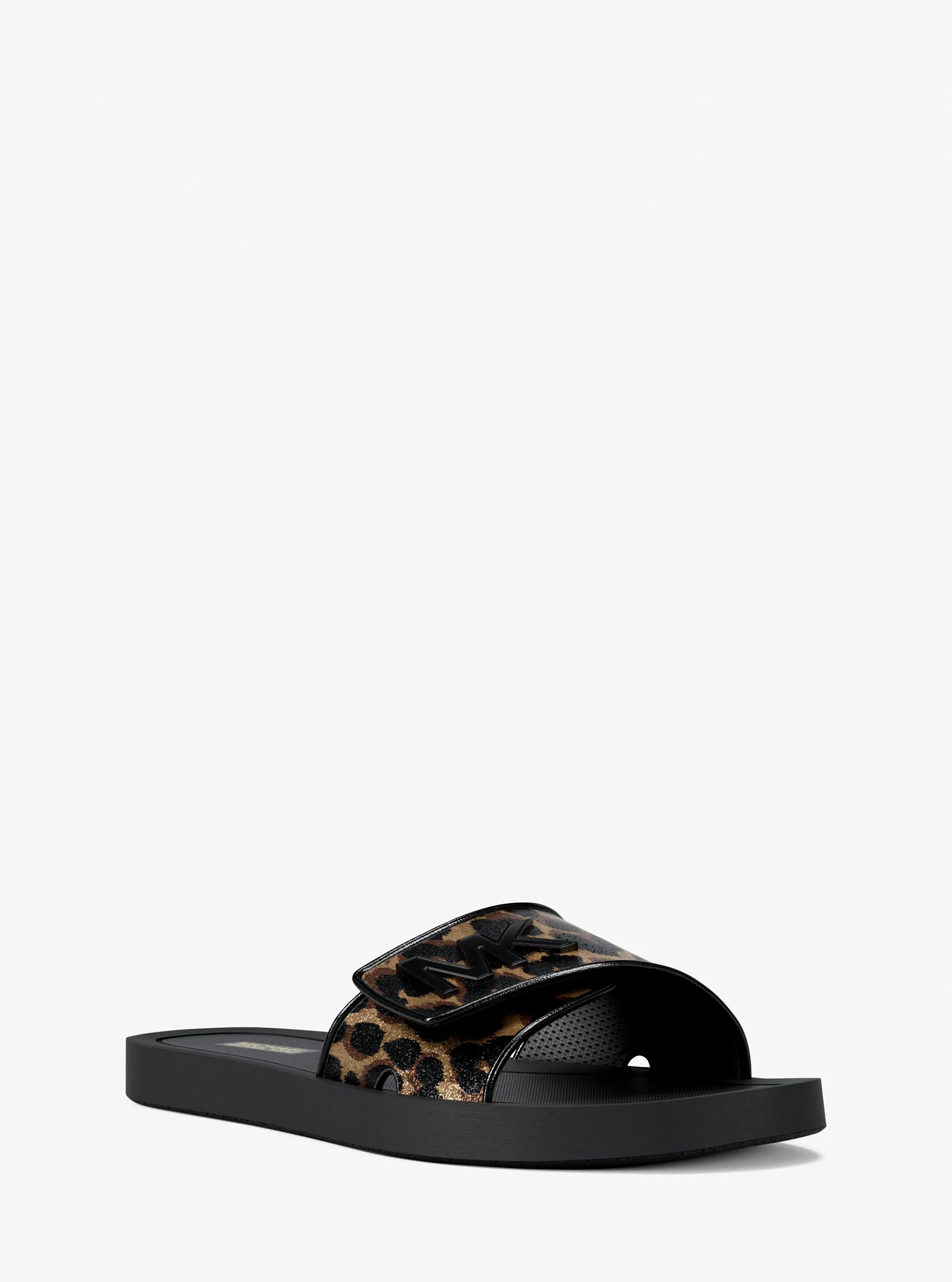 Palmer Cheetah Print Slide Sandal in Brown - size 5
