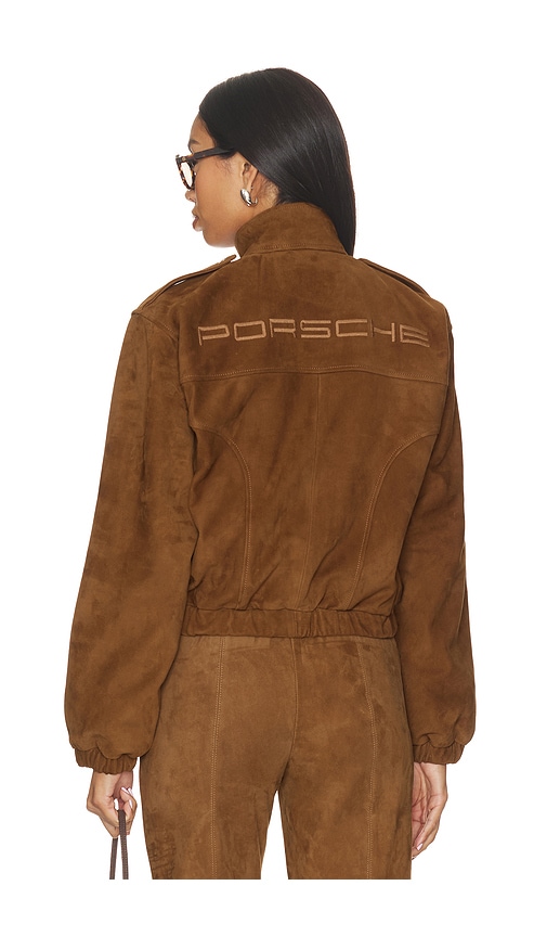 Porsche x Revolve La Corniche Biker in Brown. - XL also in