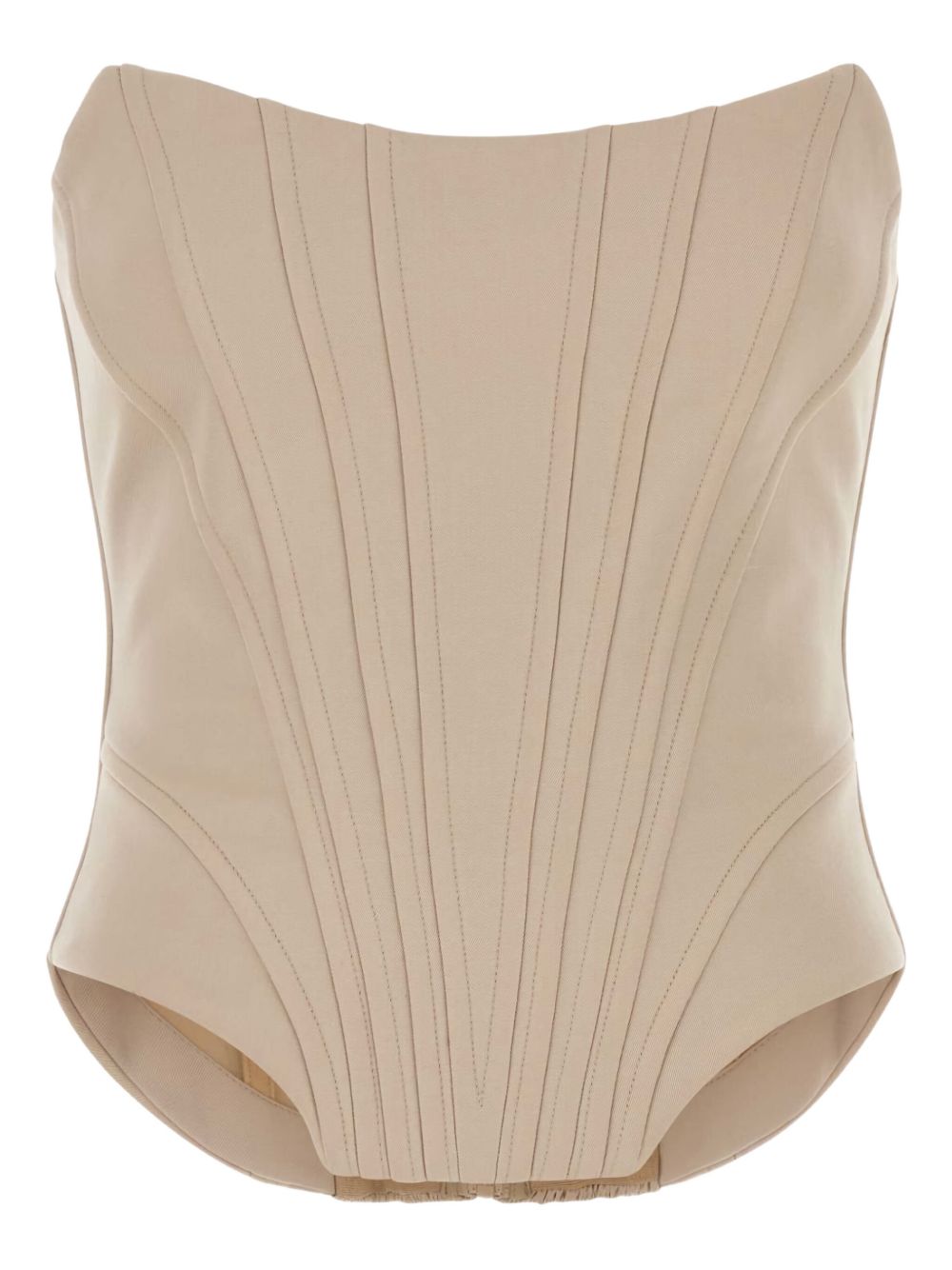 Wool structured corset - Neutrals