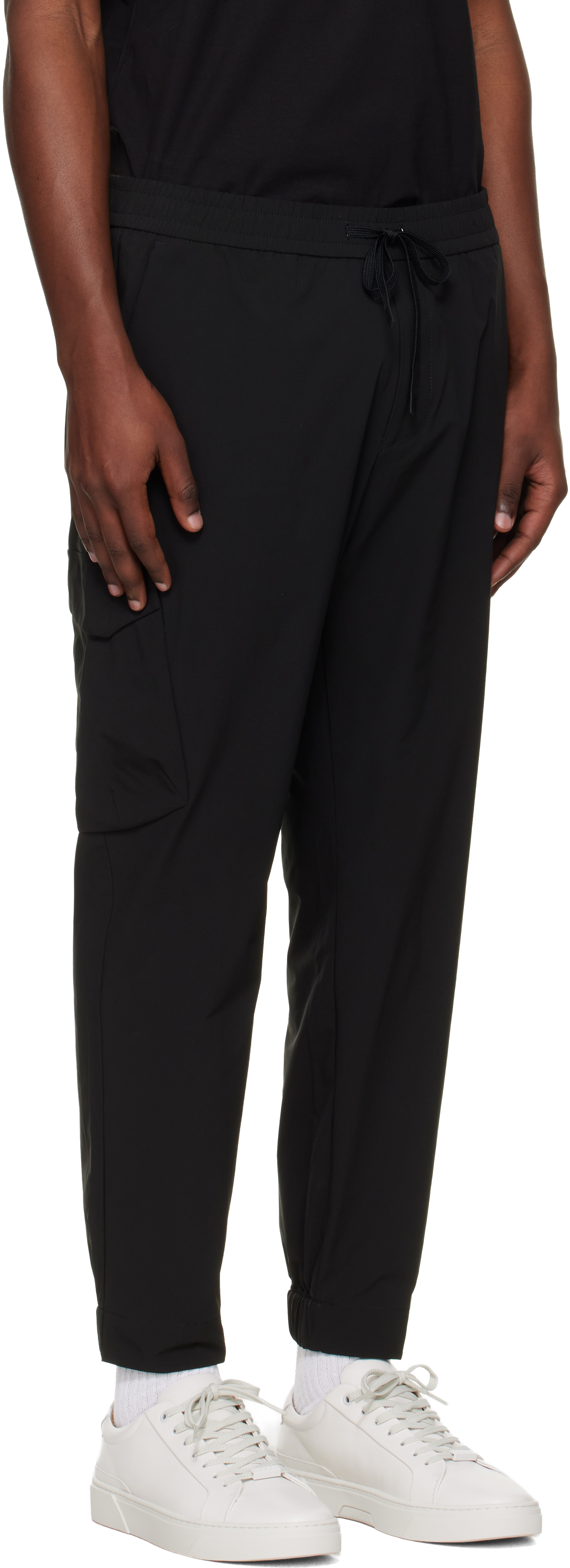 Black Tapered-Fit Cargo Pants