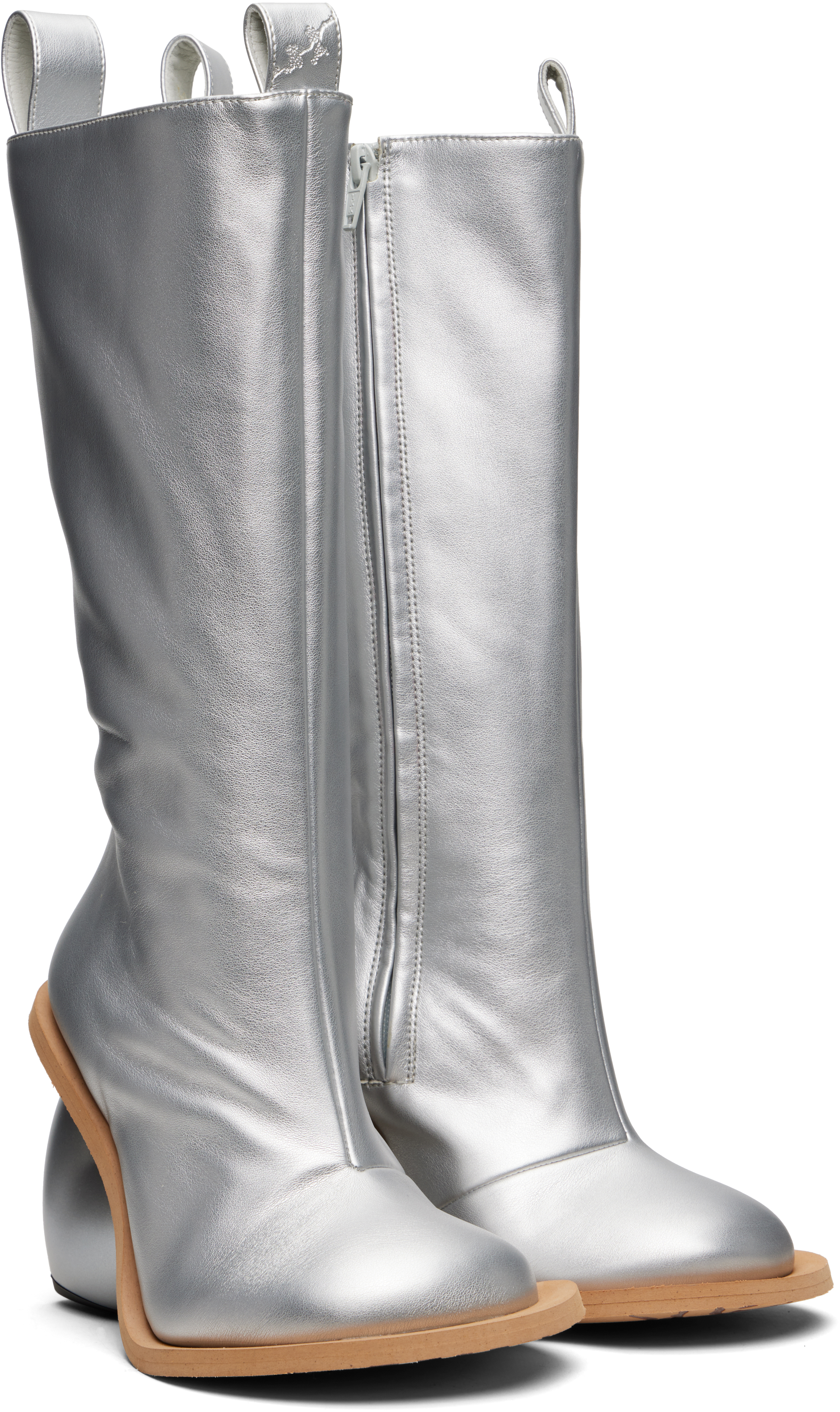 SSENSE Exclusive Silver Love Tall Boots