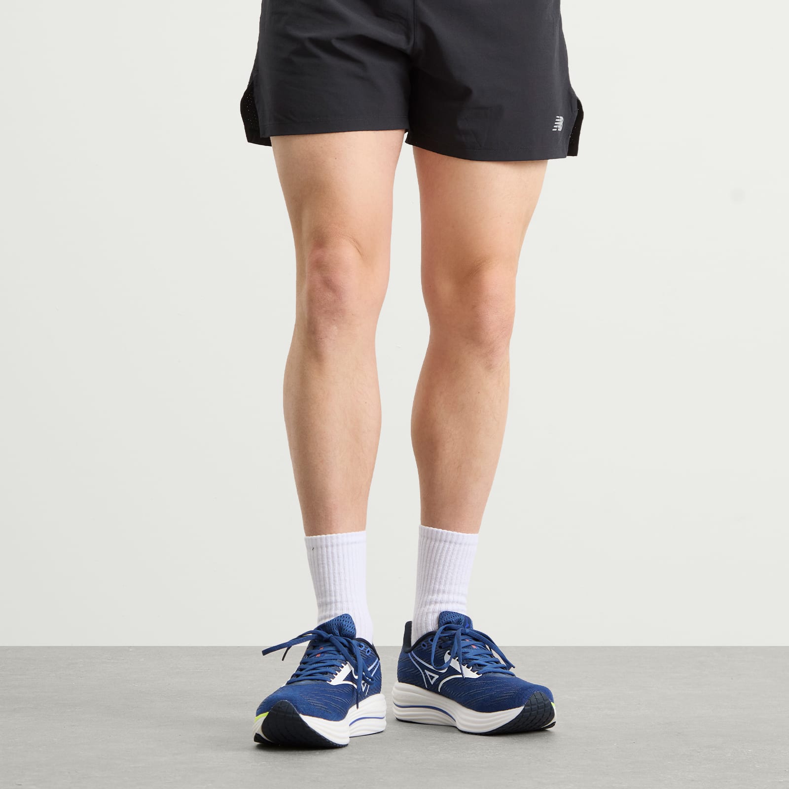 Men's Running Wave Rider 29 Sneaker in White/Estate Blue/Lightning Yellow