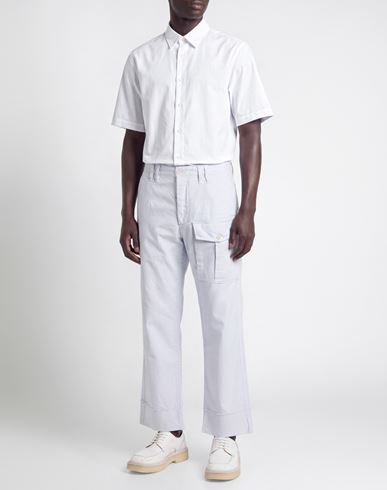 Man Pants Lilac Size 36 Cotton, Linen, Elastane