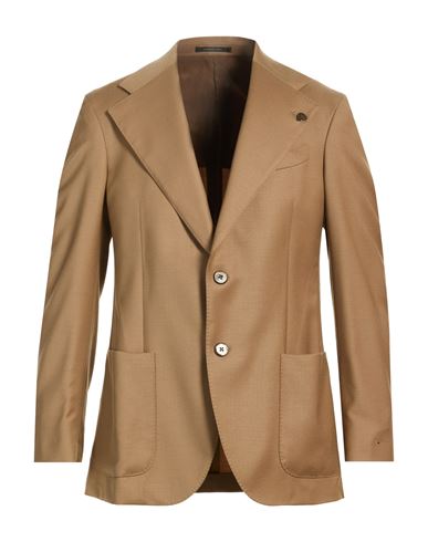Man Blazer Camel Size 38 Virgin Wool, Elastane