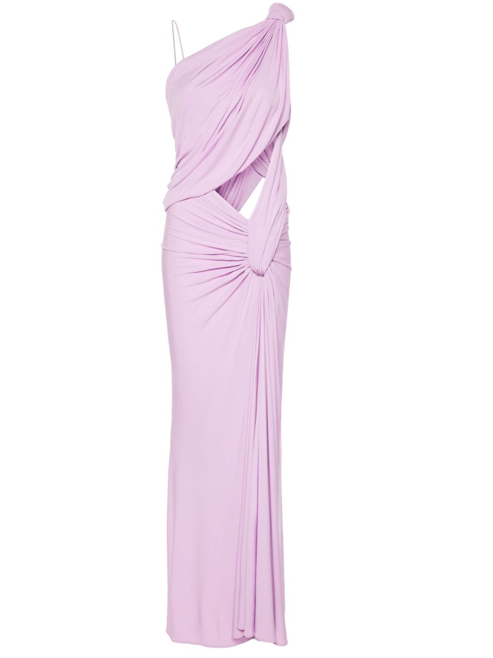 Twisted Lever asymmetric maxi dress - Purple