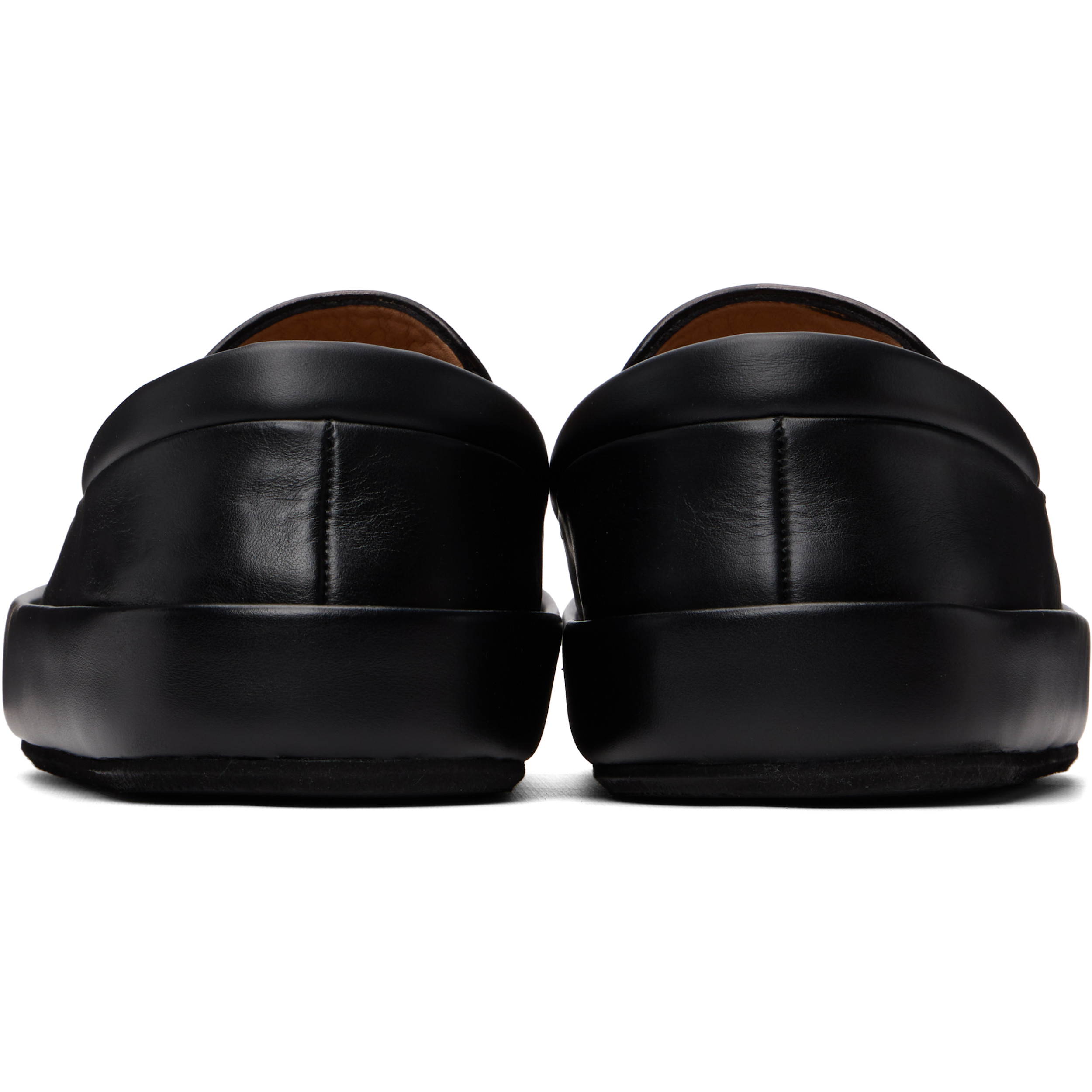 Black Cassapelle Leather Slip On Sneakers