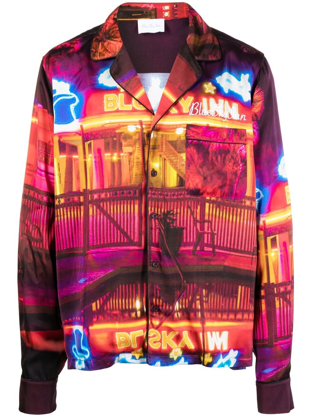 Wizard Inn graphic-print shirt - Red