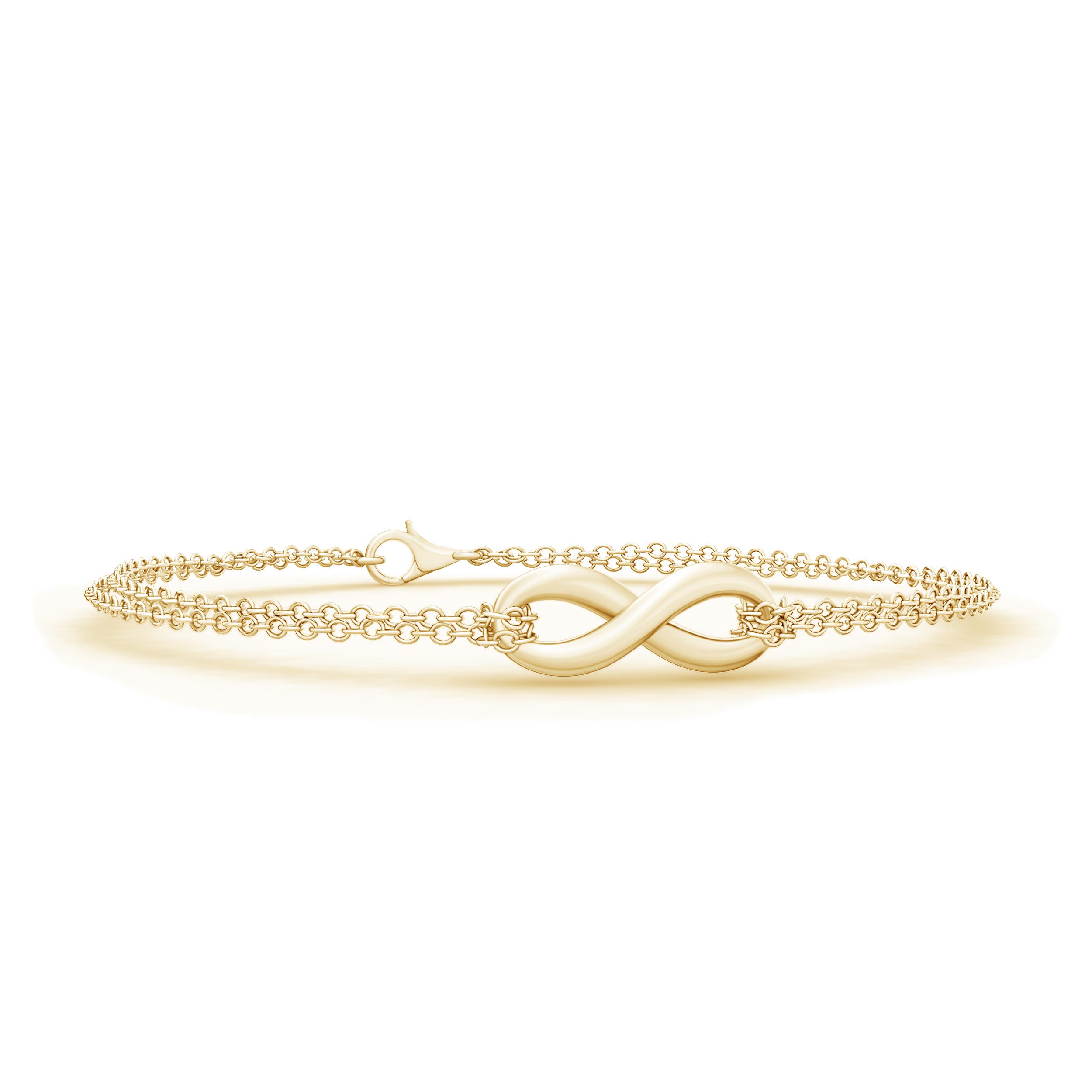 Angara Infinity Knot Chain Bracelet in 14K Yellow Gold