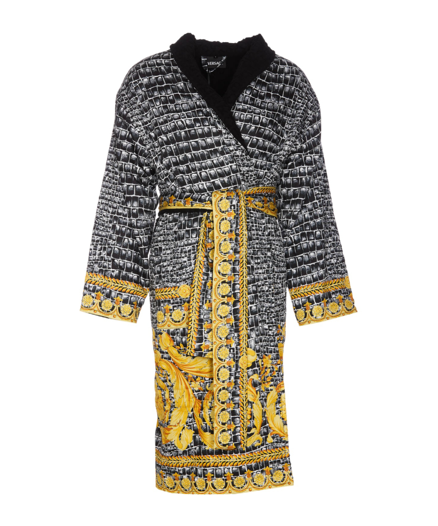Printed Belted Waist Bathrobe