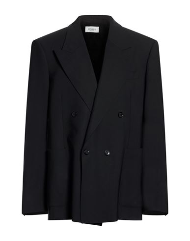 Man Blazer Black Size 36 Virgin Wool, Elastane