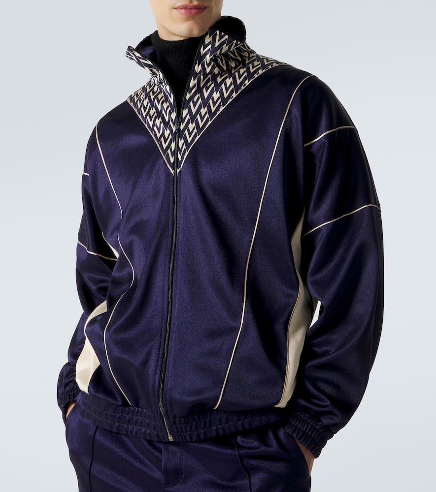 Printed jersey jacket
