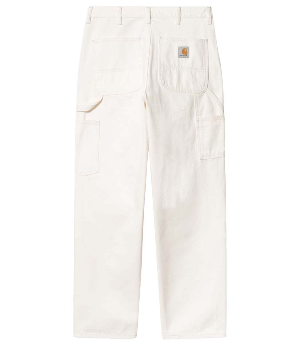 Logo-patch cotton straight-leg trousers - Neutrals