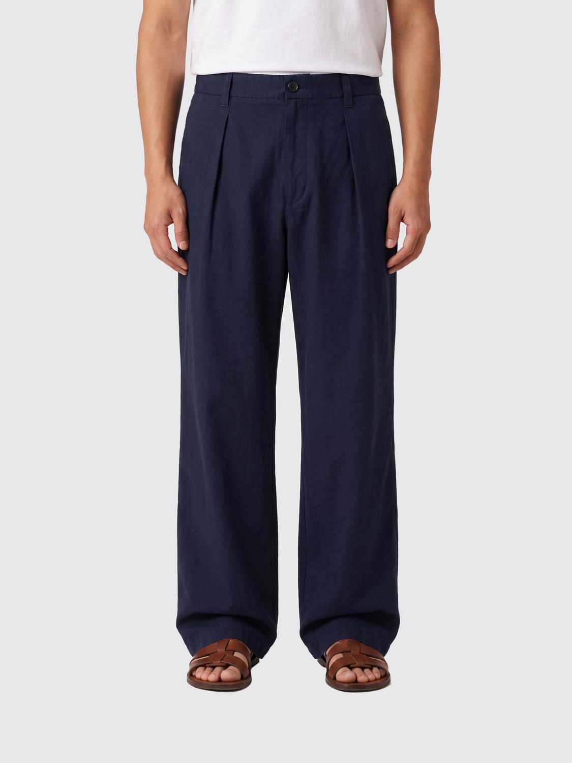 Pants Men color Blue