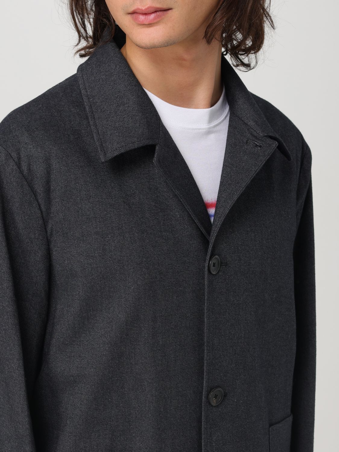 Cotton-blend work jacket - Grey