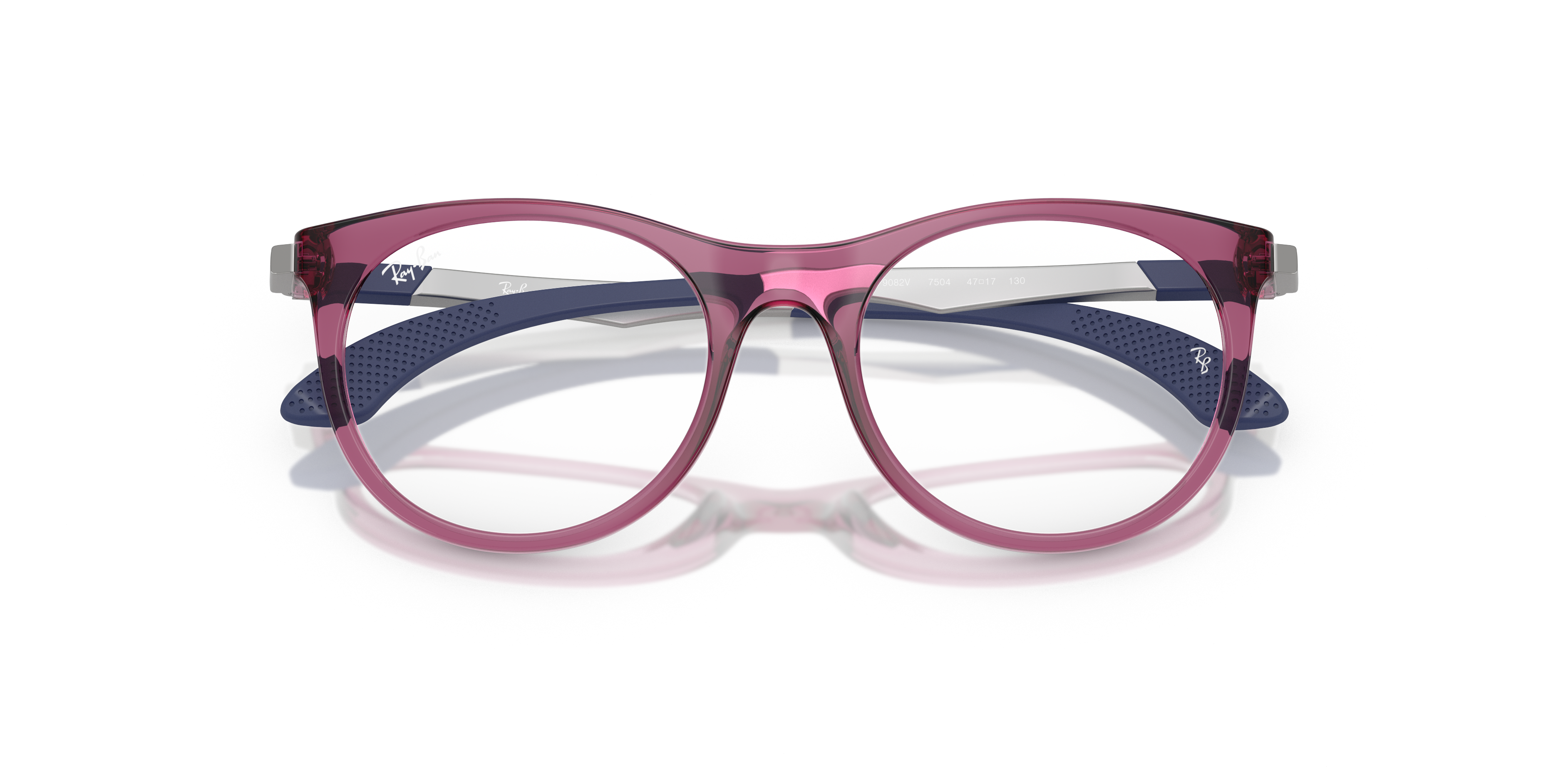 Ray - Ban Bambino Ray - Ban RY9082V 7504 Montature da vista bambino Nylon Viola Trasparente Pantos Normale