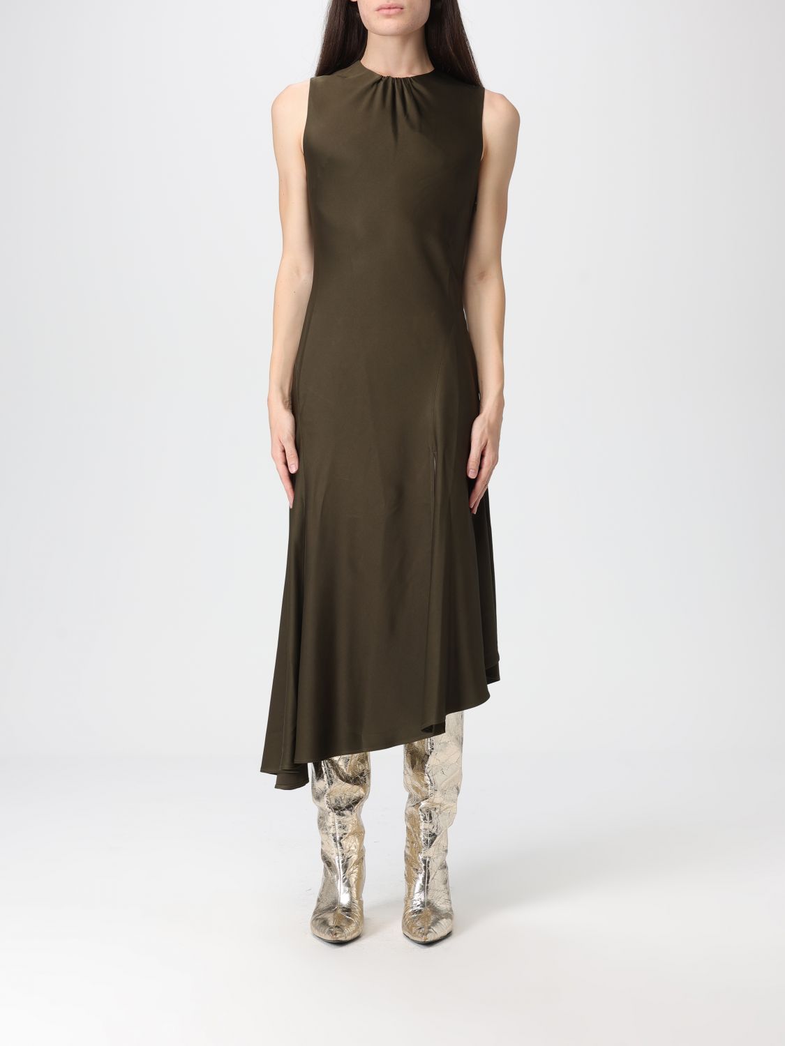 Asymmetric dress - Brown