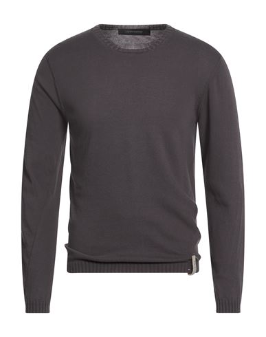 Patrizio Piscaglia Man Sweater Charcoal Size 38 Cotton