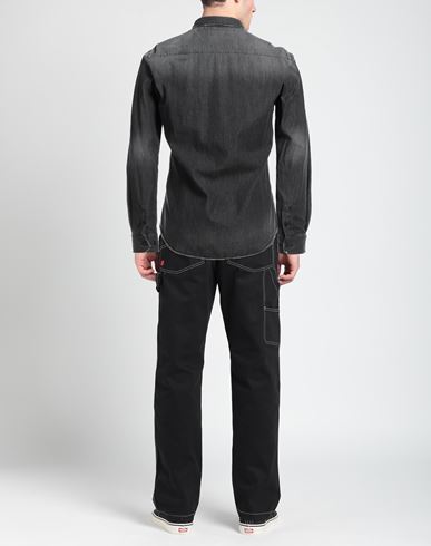 Man Denim shirt Black Size M Cotton