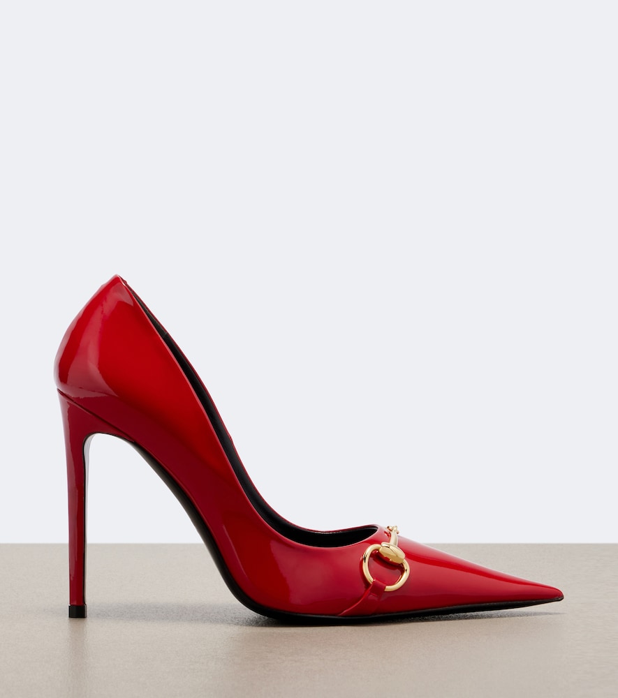 Donna Horsebit patent leather pumps