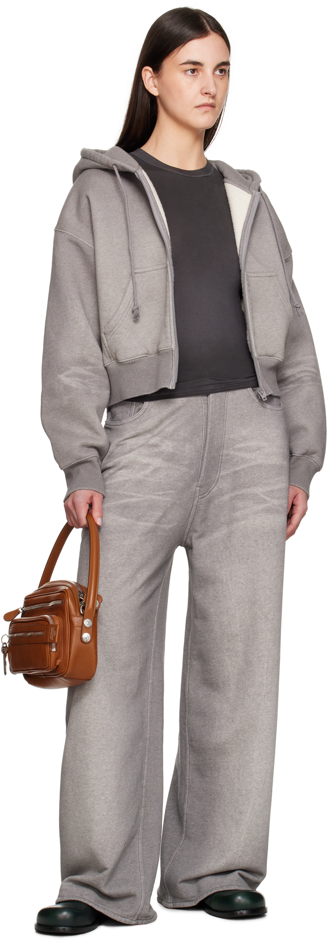 Acne Studios Gray Zipper Hoodie