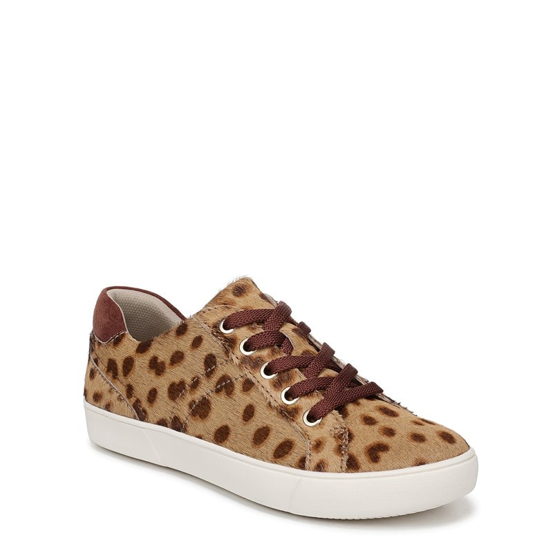Morrison Sneaker Shoes, Spotted Leopard Print Fur Leather