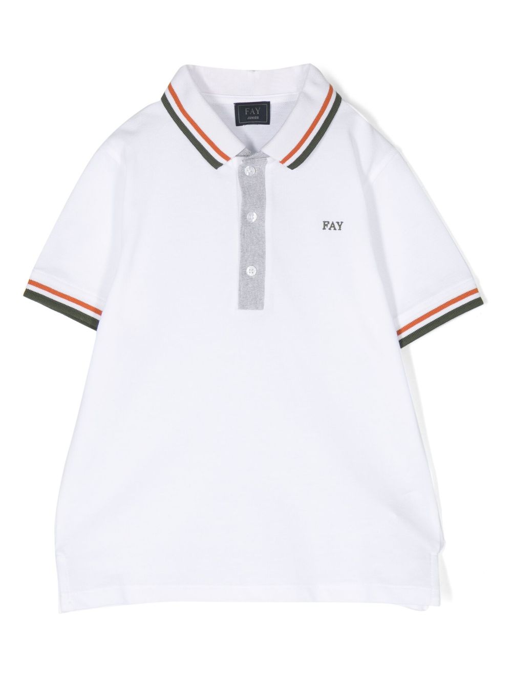 Logo-embroidered polo shirt - White