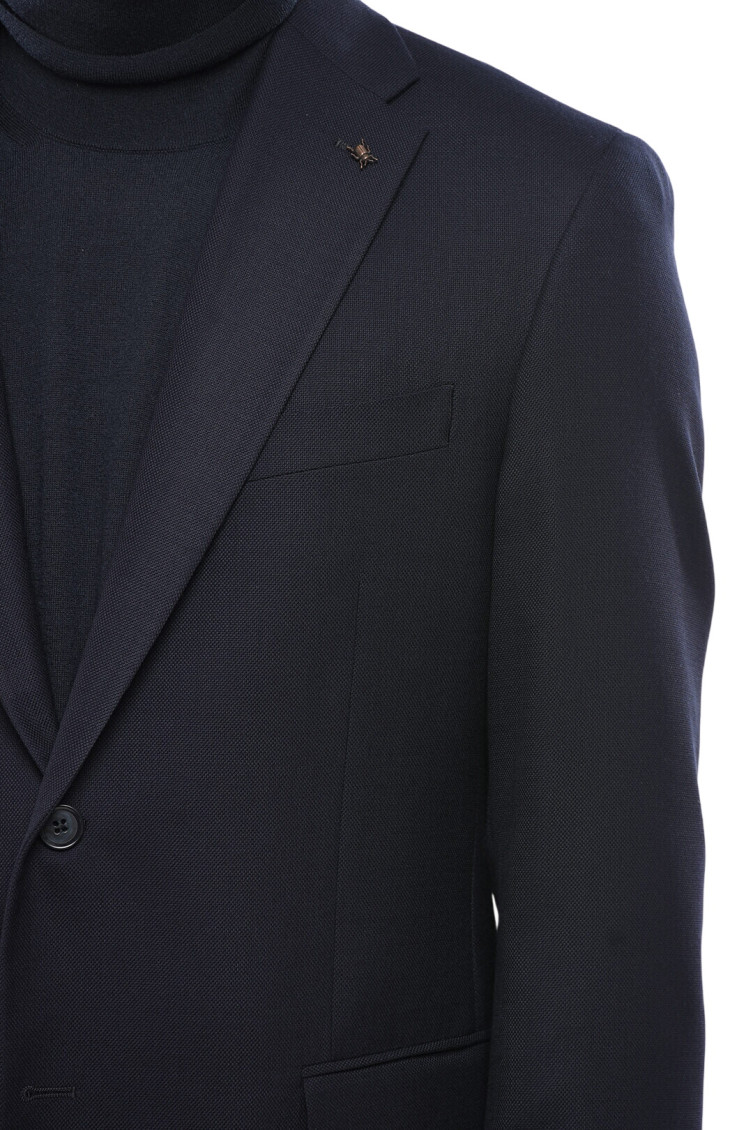 Blue Single Breasted Blazer