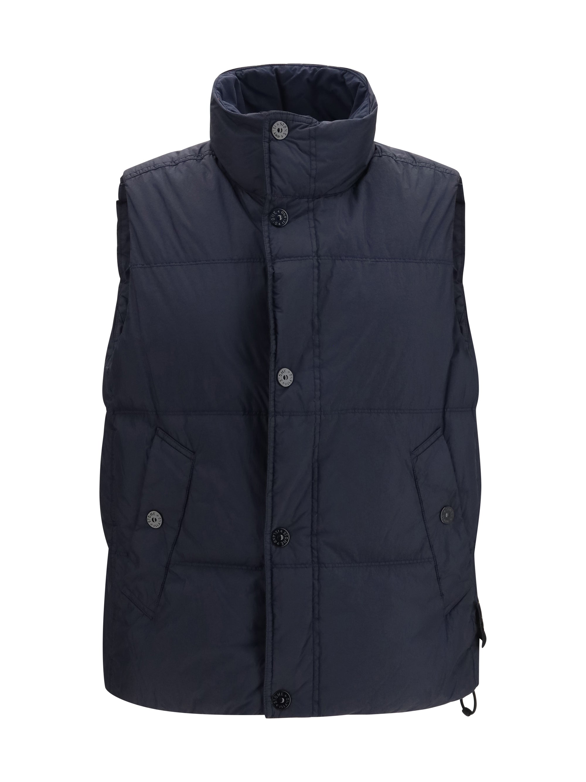 Crinkle Reps Vest — Navy