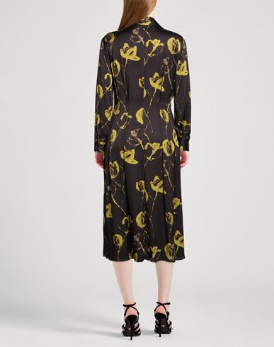 Woman Midi dress Mustard Size 4 Viscose