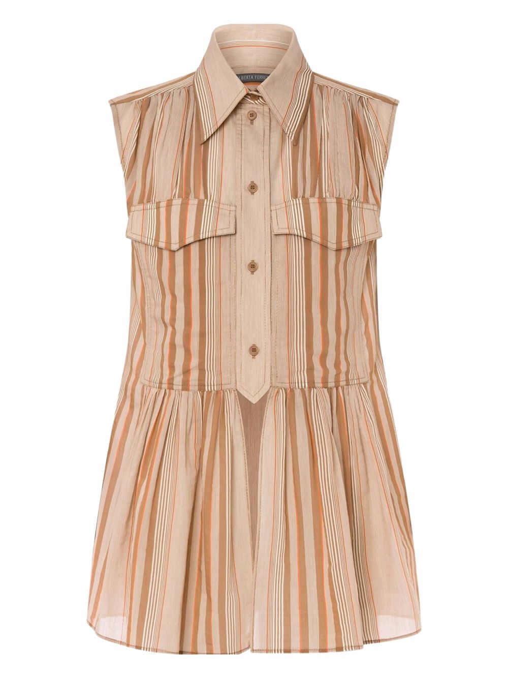 Alberta Ferretti striped shirt - Neutrals