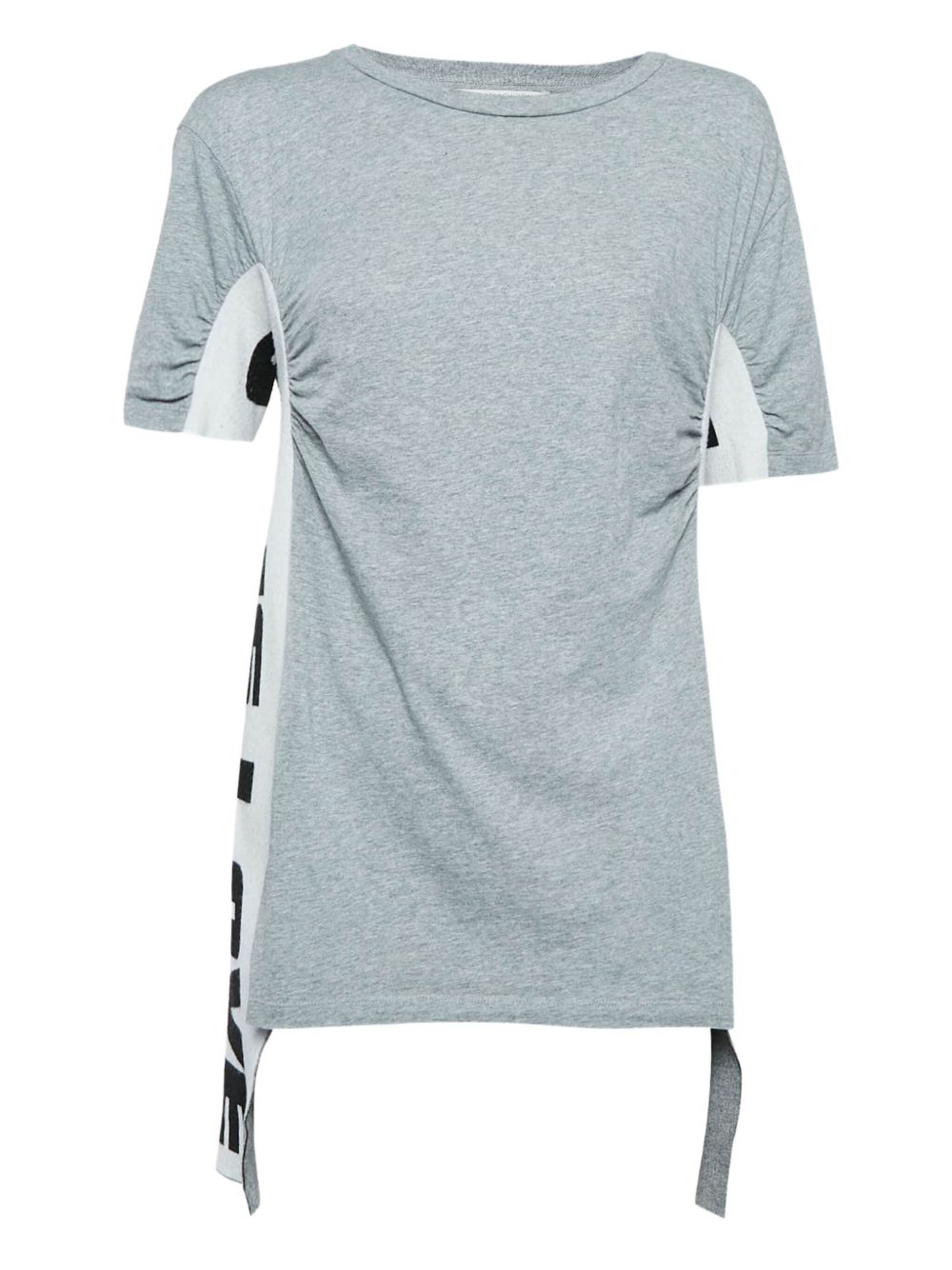 All Is Love ruched-side panelled T-shirt - Grey