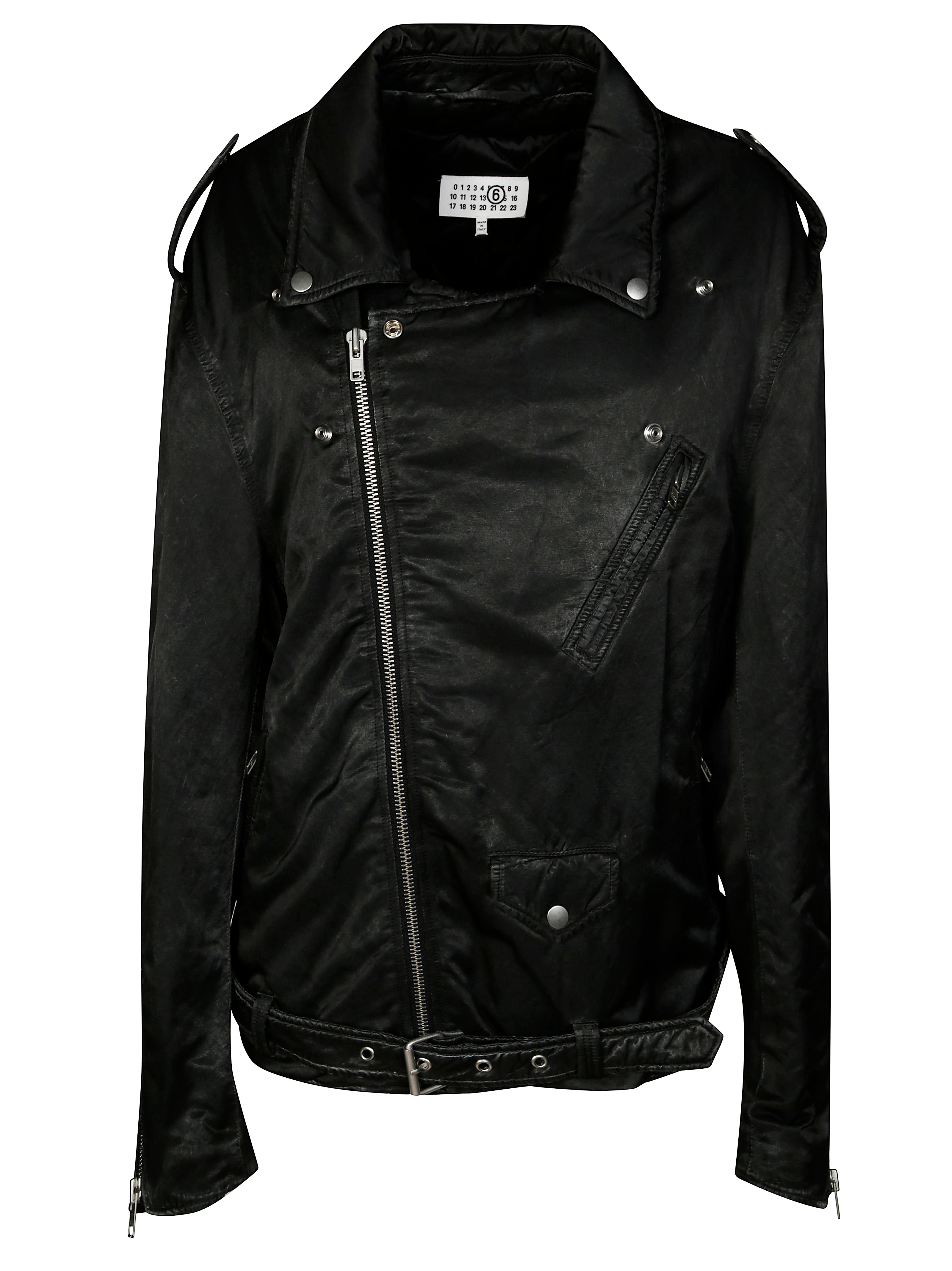 Washed Cotton Biker Jacket