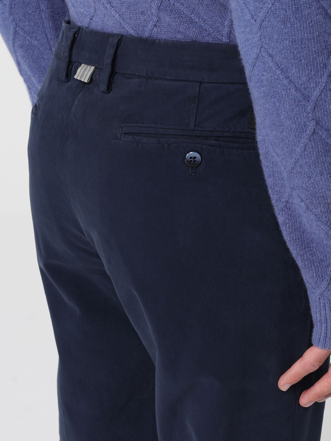 Pants Men color Blue