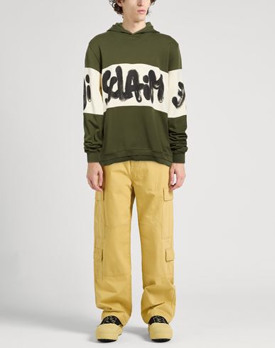 Man Sweatshirt Military green Size XL Cotton