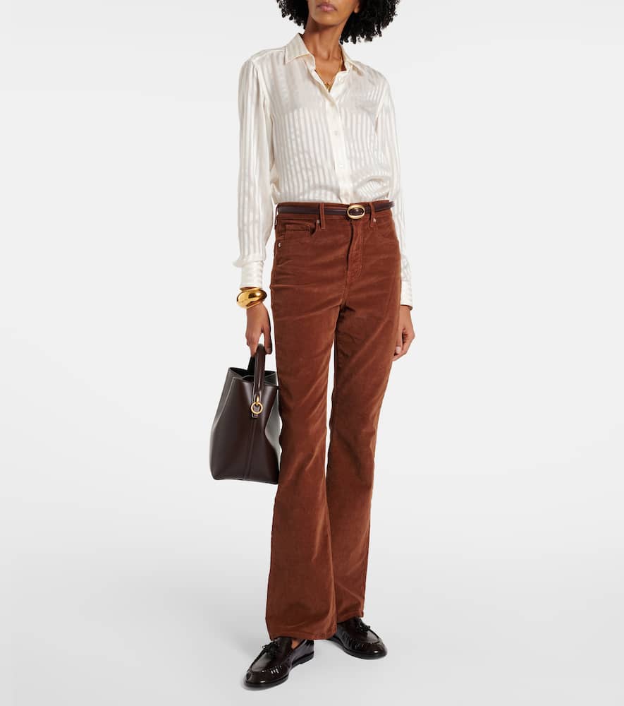 Veronica Beard Cameron cotton corduroy flared pants
