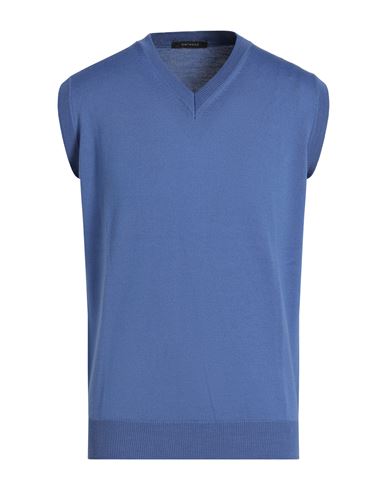 Man Sweater Light blue Size 44 Merino Wool