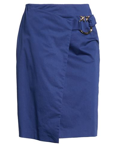 Woman Midi skirt Blue Size 2 Cotton, Elastane