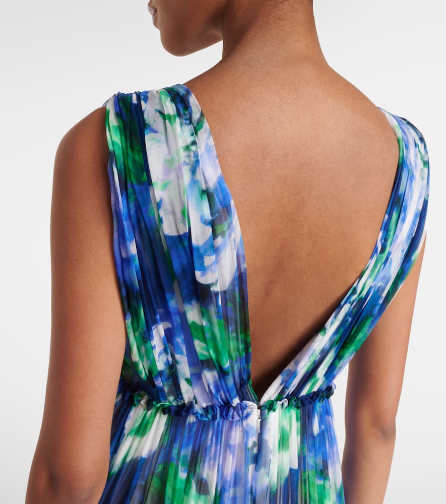 Costarellos Arella floral silk georgette gown