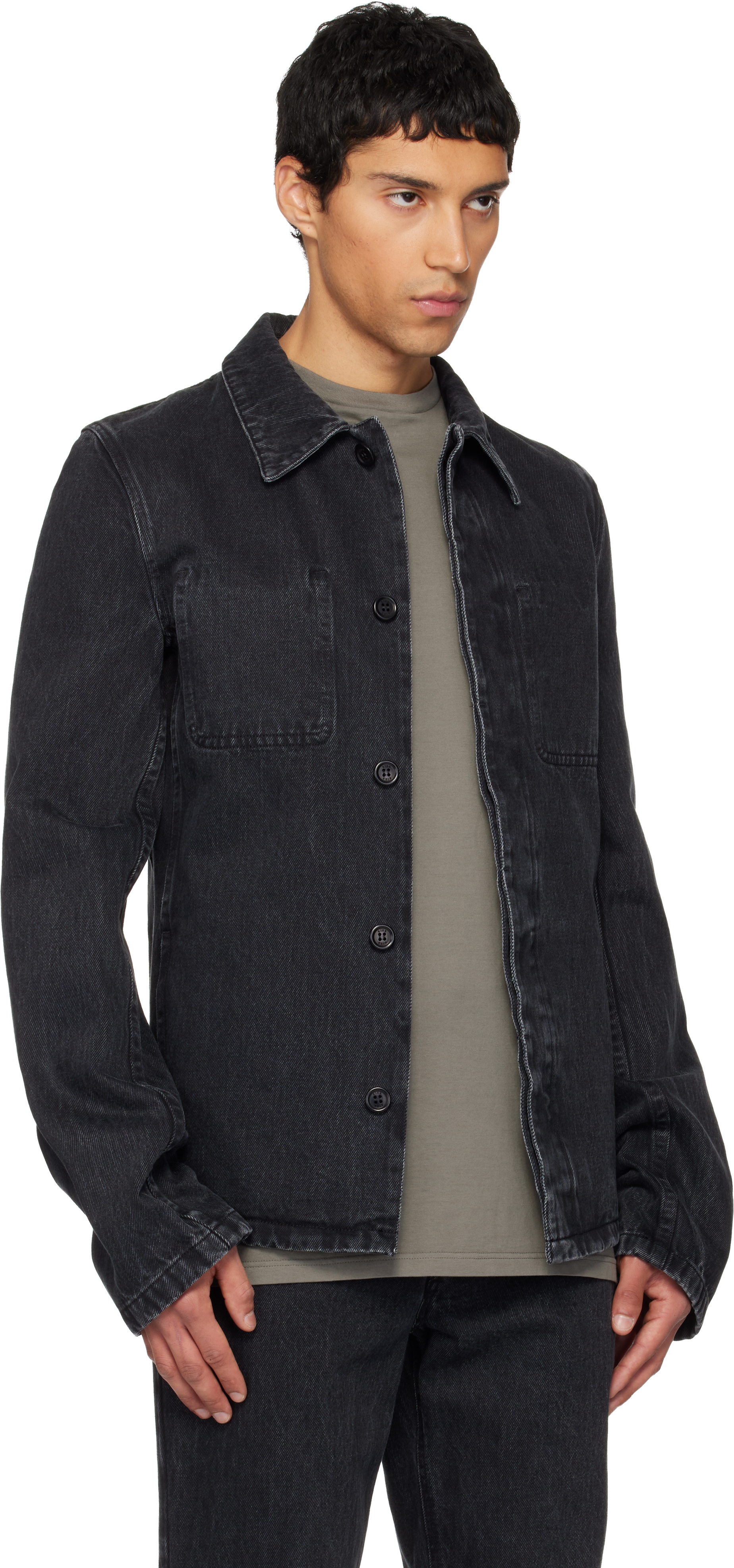 Black Faded Denim Jacket